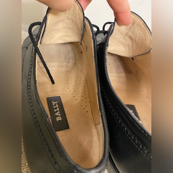 BALLY \'Trino\' ITALY Leather Cap Toe Derby Oxford in Black Leather main image 7
